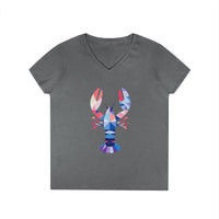 Geometric Lobster V Neck T Shirt for Summer Fun - Ocean State Styles