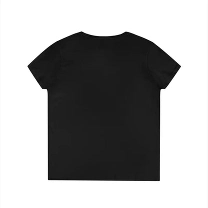 Black Geometric Lobster V Neck T Shirt displayed on a neutral background