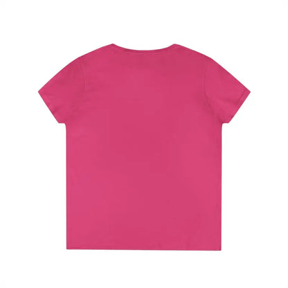 Fuchsia short-sleeved Geometric Lobster V Neck T Shirt on display