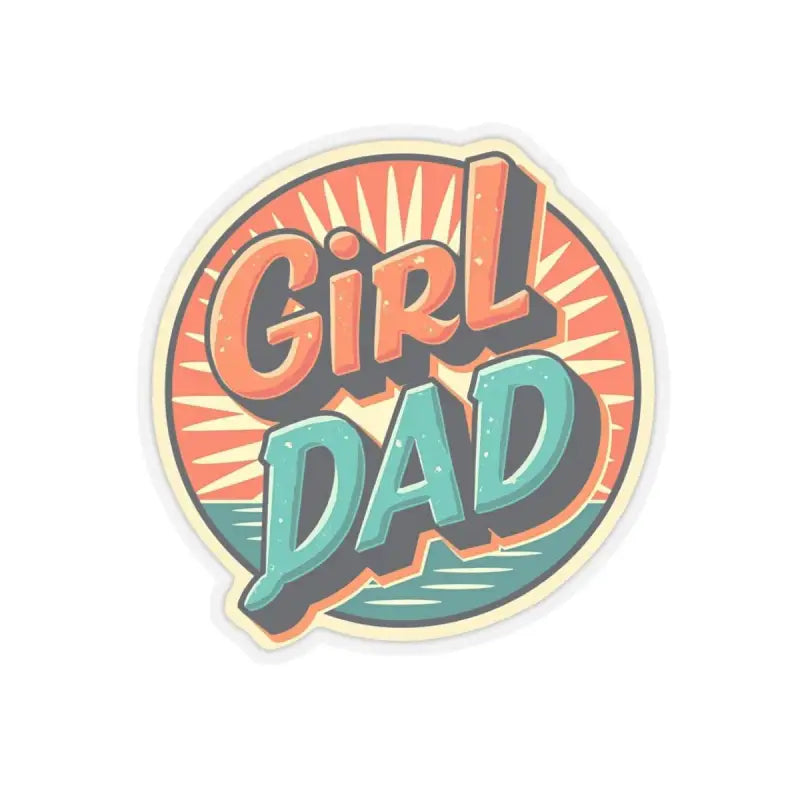 Girl Dad retro-style sticker designed for home decor and unique gift options