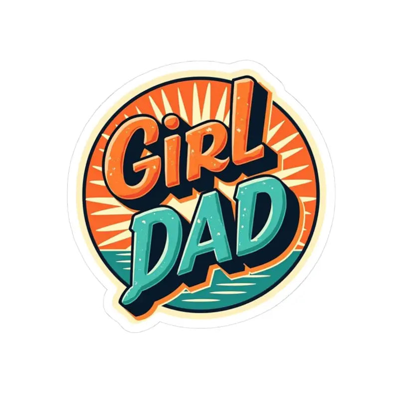 Girl Dad Retro Style Sticker for Home Decor and Gifts showcasing a vintage design