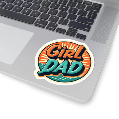 Girl Dad Retro Style Sticker for Home Decor and Gifts showcasing a heartwarming design