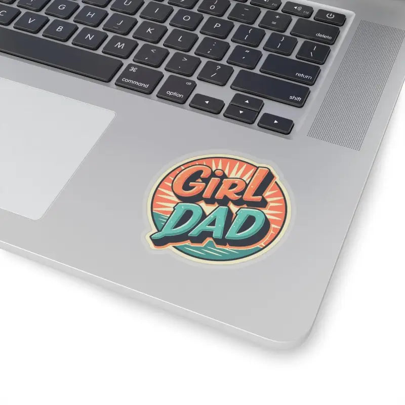 Round Girl Dad sticker ideal for home decor and thoughtful gifts