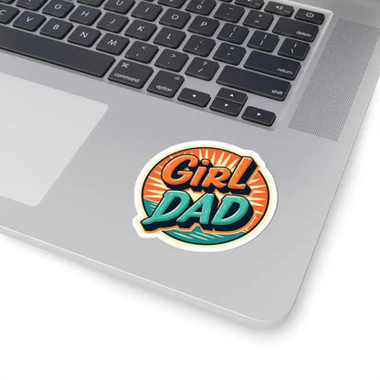 Girl Dad Retro Style Sticker for Home Decor and Gifts showcasing a loving father-daughter bond