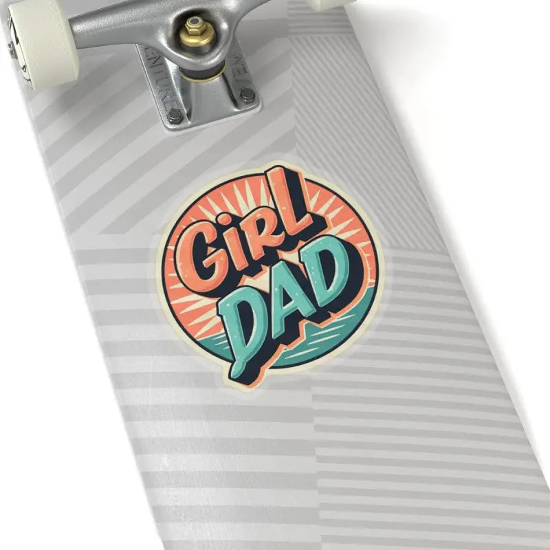 Girl Dad Retro Style Sticker for Home Decor and Gifts featuring a charming design