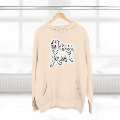 Beige Golden Retriever Dog Graphic Hoodie showcasing a charming dog illustration