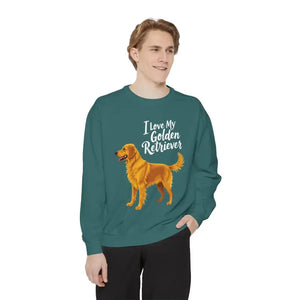 Golden Retriever Graphic Sweatshirt for Dog Lovers Cozy Wear - Ocean State Styles