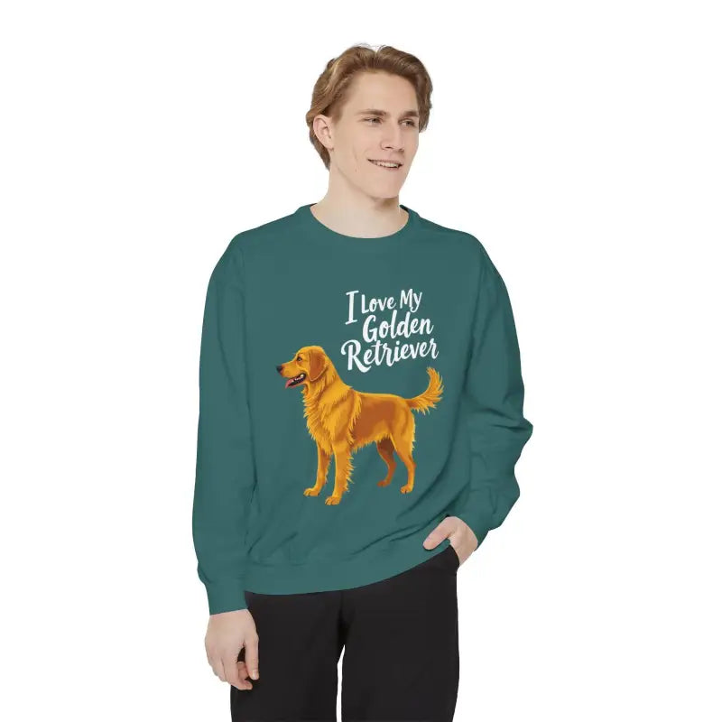 Golden Retriever Graphic Sweatshirt for Dog Lovers Cozy Wear - Ocean State Styles