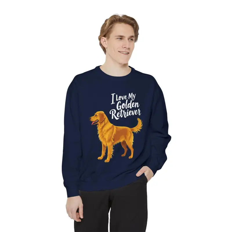 Golden Retriever Graphic Sweatshirt for Dog Lovers Cozy Wear - Ocean State Styles
