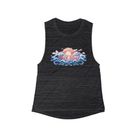 Gray Beach Vibes Tank Top with Block Island Design - Ocean State Styles