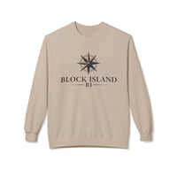 Gray Block Island Nautical Sweatshirt with Compass Design - Ocean State Styles