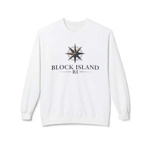 Gray Block Island Nautical Sweatshirt with Compass Design - Ocean State Styles