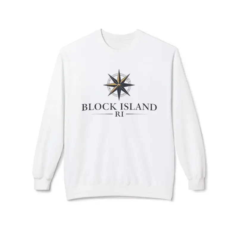 Gray Block Island Nautical Sweatshirt with Compass Design - Ocean State Styles
