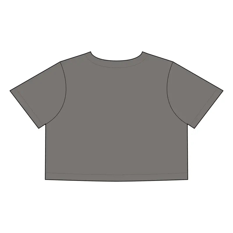 Gray Crop Top With Sunflower Graphic for Casual Chic Style - Ocean State Styles