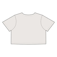 Gray Crop Top With Sunflower Graphic for Casual Chic Style - Ocean State Styles