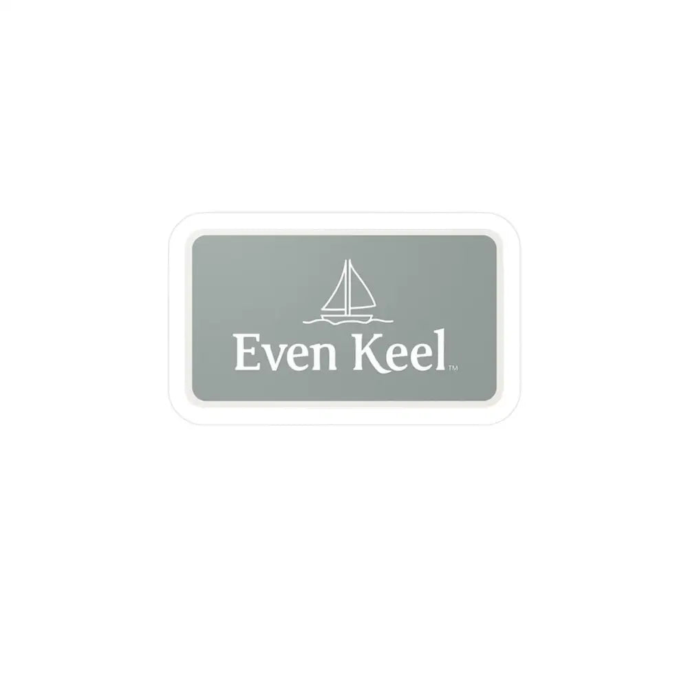 Rectangular gray sign on Gray Even Keel Sailboat Sign for nautical decor