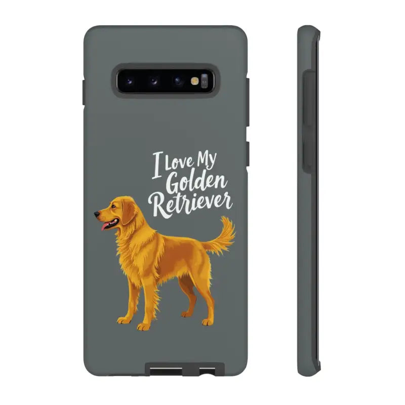 Gray Phone Case With Golden Retriever Design For iPhone 16 Pro - Ocean State Styles
