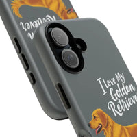 Gray Phone Case With Golden Retriever Design For iPhone 16 Pro - Ocean State Styles