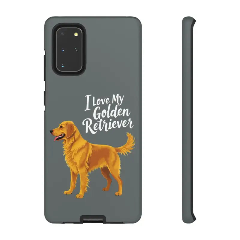 Gray Phone Case With Golden Retriever Design For iPhone 16 Pro - Ocean State Styles