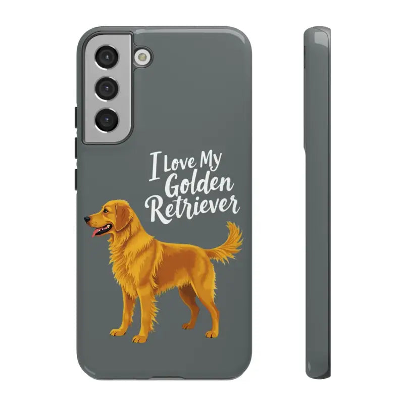 Gray Phone Case With Golden Retriever Design For iPhone 16 Pro - Ocean State Styles
