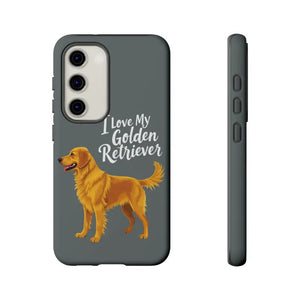 Gray Phone Case With Golden Retriever Design For iPhone 16 Pro - Ocean State Styles