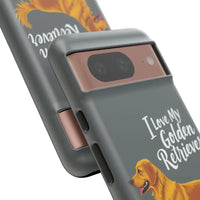 Gray Phone Case With Golden Retriever Design For iPhone 16 Pro - Ocean State Styles