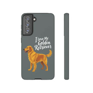 Gray Phone Case With Golden Retriever Design For iPhone 16 Pro - Ocean State Styles