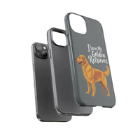 Gray Phone Case With Golden Retriever Design For iPhone 16 Pro - Ocean State Styles