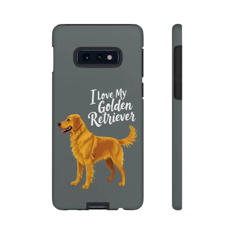 Gray Phone Case With Golden Retriever Design For iPhone 16 Pro - Ocean State Styles