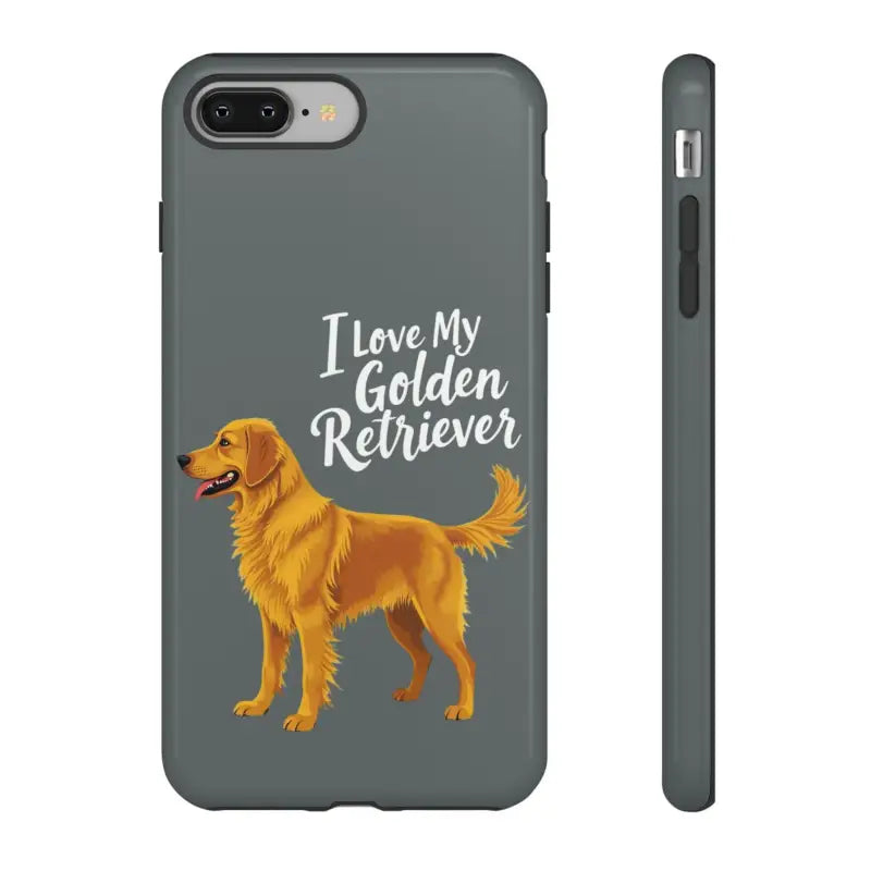Gray Phone Case With Golden Retriever Design For iPhone 16 Pro - Ocean State Styles