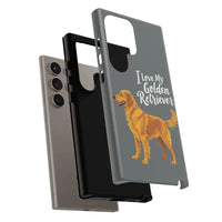 Gray Phone Case With Golden Retriever Design For iPhone 16 Pro - Ocean State Styles