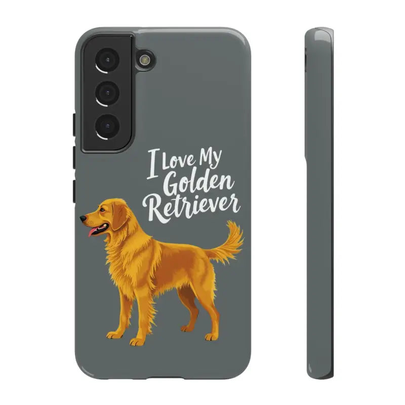 Gray Phone Case With Golden Retriever Design For iPhone 16 Pro - Ocean State Styles