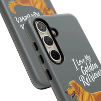 Gray Phone Case With Golden Retriever Design For iPhone 16 Pro - Ocean State Styles