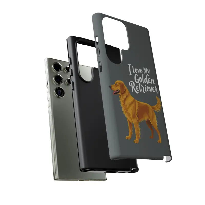 Gray Phone Case With Golden Retriever Design For iPhone 16 Pro - Ocean State Styles