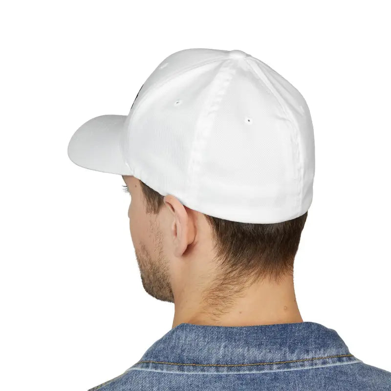 Gray White and Khaki Closed Back Structured Baseball Caps with Embroidery - Ocean State Styles
