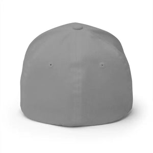 Gray White and Khaki Closed Back Structured Baseball Caps with Embroidery - Ocean State Styles