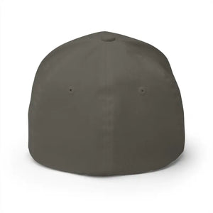Gray White and Khaki Closed Back Structured Baseball Caps with Embroidery - Ocean State Styles