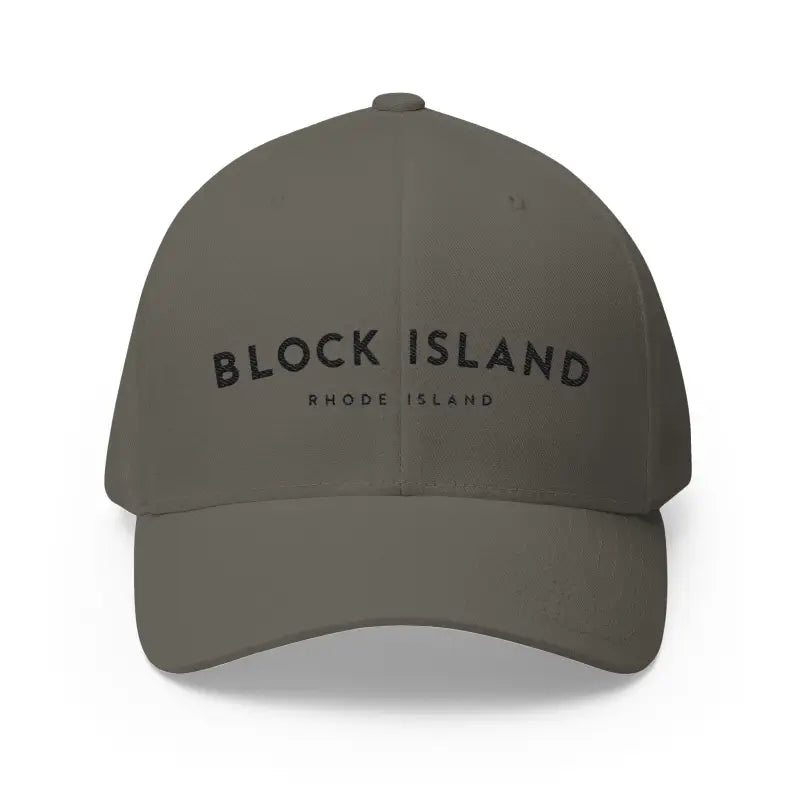 Gray White and Khaki Closed Back Structured Baseball Caps with Embroidery - Ocean State Styles