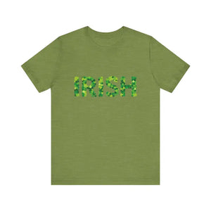 Green T Shirt with Shamrock Lettering for St Patricks Day Celebrate Irish Spirit - Ocean State Styles