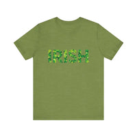 Green T Shirt with Shamrock Lettering for St Patricks Day Celebrate Irish Spirit - Ocean State Styles