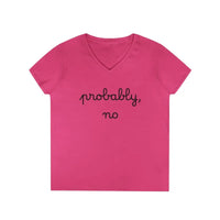 Heliconia V Neck T Shirt for Women in Red Pink and Gray - Ocean State Styles