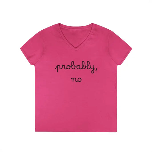 Heliconia V Neck T Shirt for Women in Red Pink and Gray - Ocean State Styles