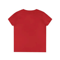 Heliconia V Neck T Shirt for Women in Red Pink and Gray - Ocean State Styles