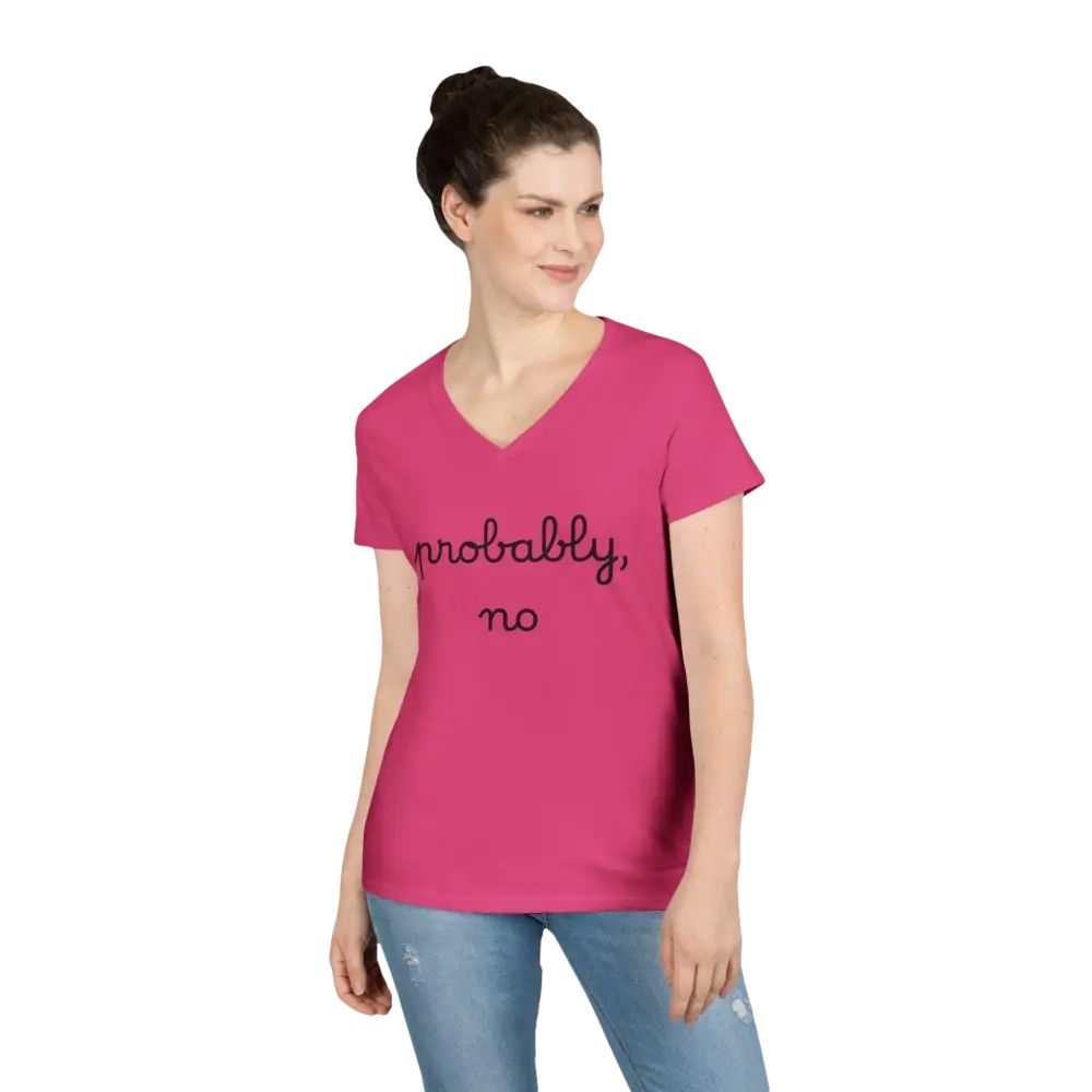 Pink v-neck t-shirt from Heliconia V Neck T Shirt collection in Red Pink and Gray