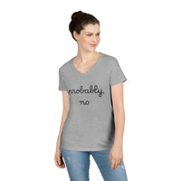 Heliconia V Neck T Shirt for Women in Red Pink and Gray - Ocean State Styles