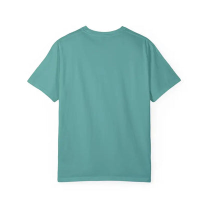 Turquoise short-sleeve Unisex Mountain Graphic Hiking T Shirt for outdoor enthusiasts