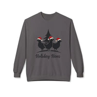 Holiday Fleece Sweater With Hens Design For Cozy Comfort - Ocean State Styles