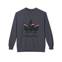 Holiday Fleece Sweater With Hens Design For Cozy Comfort - Ocean State Styles