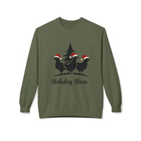 Holiday Fleece Sweater With Hens Design For Cozy Comfort - Ocean State Styles