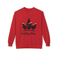 Holiday Fleece Sweater With Hens Design For Cozy Comfort - Ocean State Styles